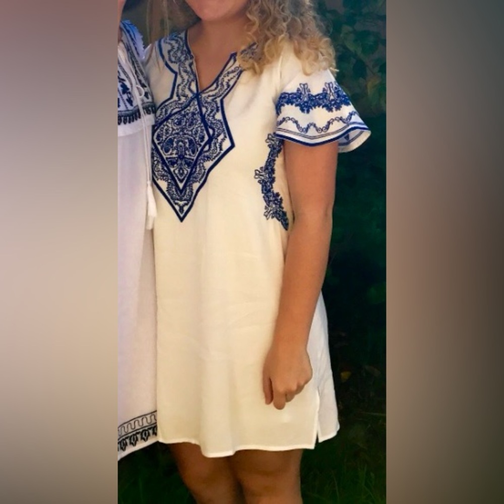 White linen dress